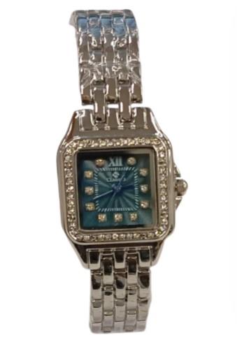 Clasico Ladies Water Resistant Square Bling Dial Metal Strap Bracelet Watch Available Multiple Colour