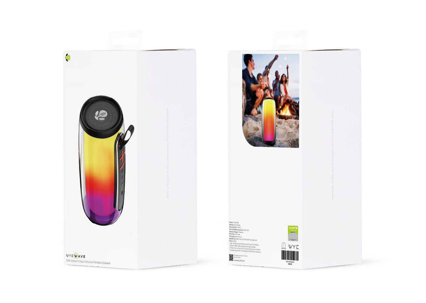 WYEWAVE 10W Vibrant Colour Wireless Portable Speaker