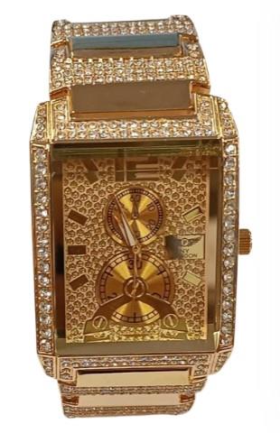 PI-7277 NY LONDON MENS BLING WATCH ASSORTED COLOURS