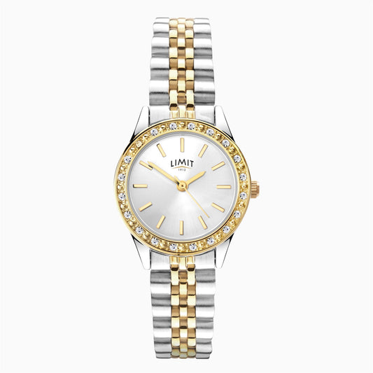 Limit Ladies Gold Case & Alloy Bracelet with Silver White Dial 6292