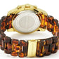 Mark Maddox Ladies Fashion Chronograph Day / Date Gold Plated Bling Dial Brown Bracelet watch  - CLEARANCE NEEDS RE-BATTERY