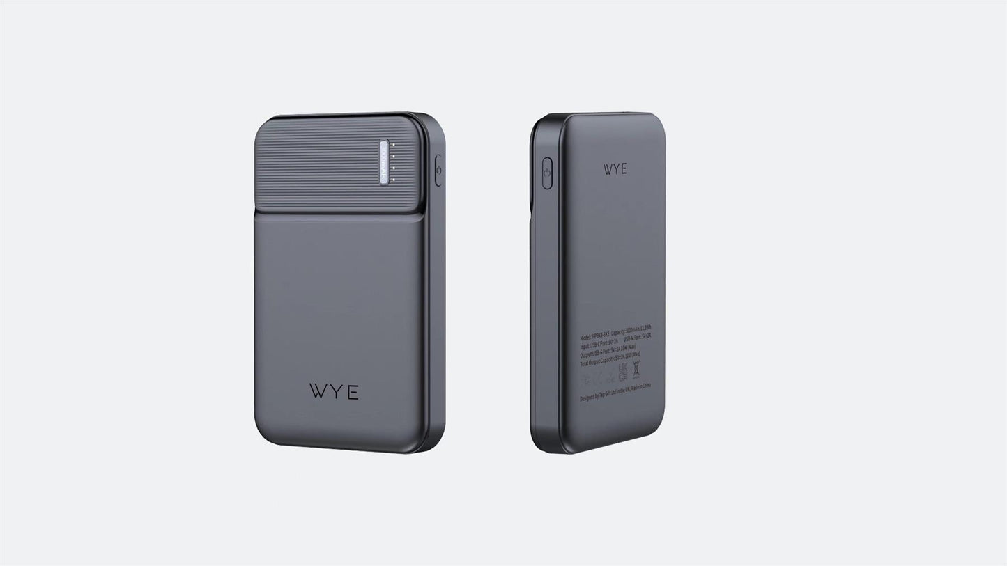 WYEFLUX 3000mAh Portable Power Bank Available BLACK & WHITE