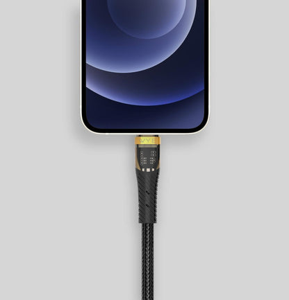 Wyeflow 27W GoldTip Braided Fast Charge/Sync C to 8 Pin Cable 1m
