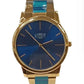 Limit Mens Fashion Blue Dial Gold Plated Bracelet Watch 50024