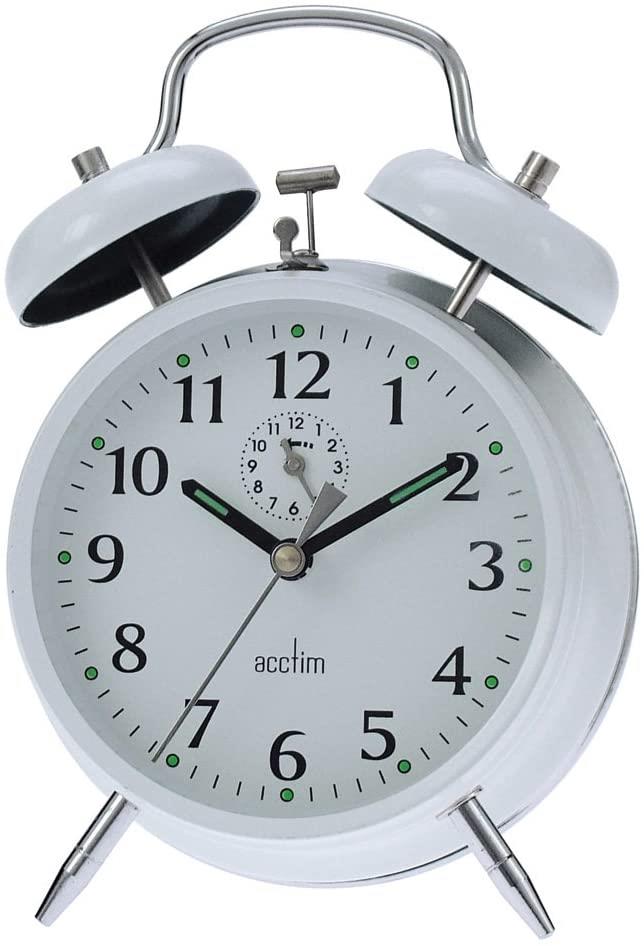 Acctim Saxon Large Double Bell Alarm clock Available  Multiple Colour