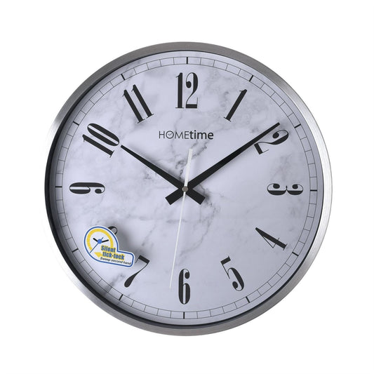 Hometime Metal Wall Clock White Dial Silent Sweep Movement