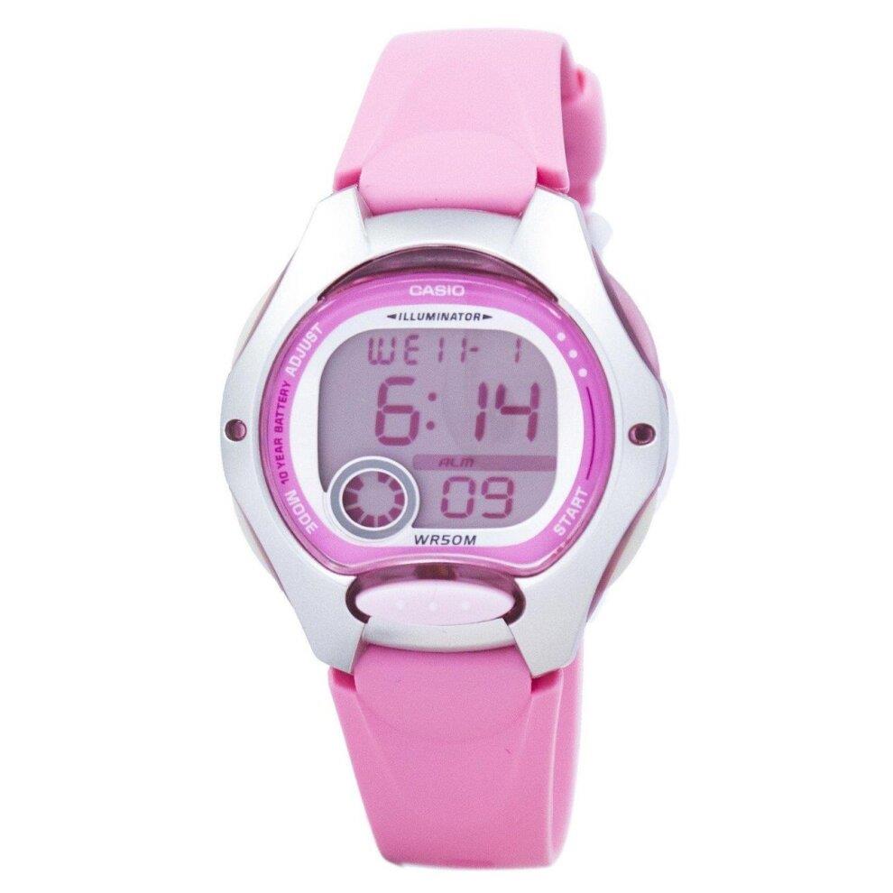 Casio Women's Digital Pink Resin Strap Watch - LW-200-4BVDF