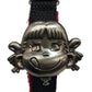 Rojas Children's Girls Boys Distinctive Selection Quartz Metal Folding Cover White Dial with Black/Red Velcro Strap Watch - CLEARANCE NEEDS RE-BATTERY