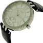 Lipsy London Ladies Bling Bezel Silver Tone Dial Black Leather Strap Watch LP293 - CLEARANCE NEEDS RE-BATTERY