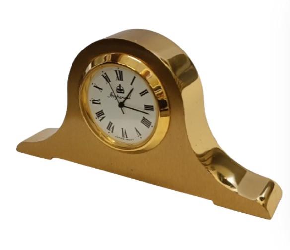 Miniature Clock Gold Plated Solid Brass IMP60 - CLEARANCE NEEDS RE-BATTERY