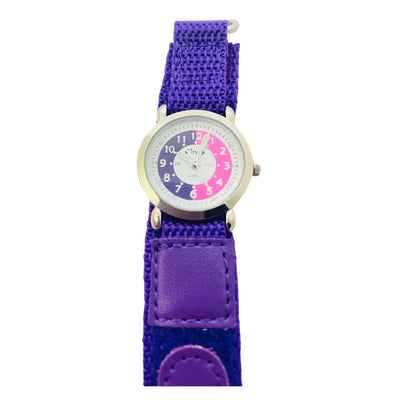 Olivia Children's Girls Analogue Classic Quartz Time Teacher Watch with Velcro Strap TOC149  - CLEARANCE NEEDS RE-BATTERY