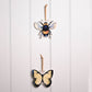 Country Living Set of 2 Insect Plaques - Bee & Butterfly