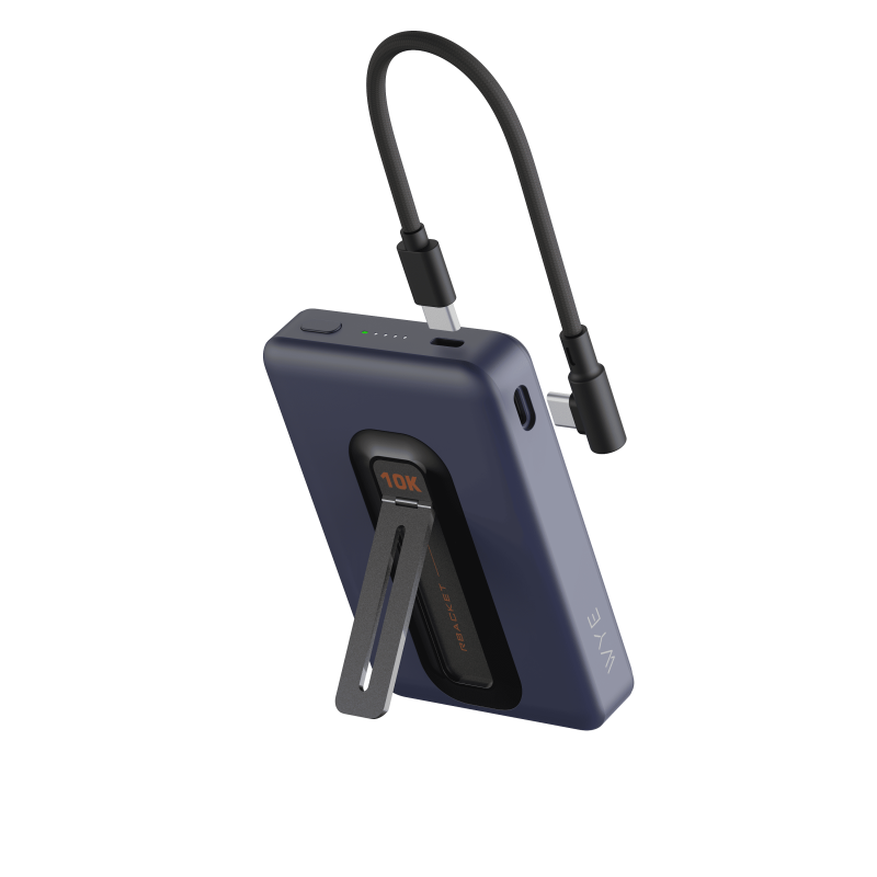 WYE 10K Magnetic Power Bank PB72 With Detachable Cable - Blue