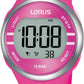 Lorus Ladies Digital with Pink Silicone Strap Watch R2343NX9