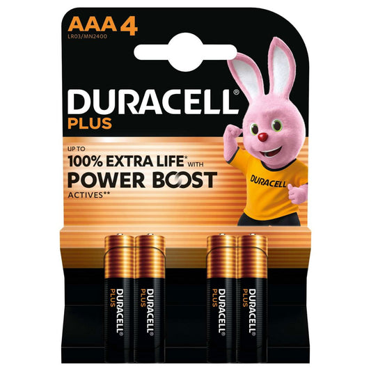 Duracell AAA Plus Power With Power Boost Actives - Pack of 4