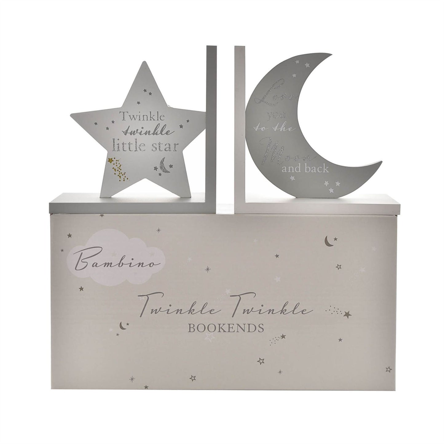 Bambino Bookends Star & Moon - Love You