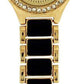 Henley Ladies Black Enamel Goldtone Rhinestone Set Beauticians Fob Watch HF09.3 - CLEARANCE NEEDS RE-BATTERY