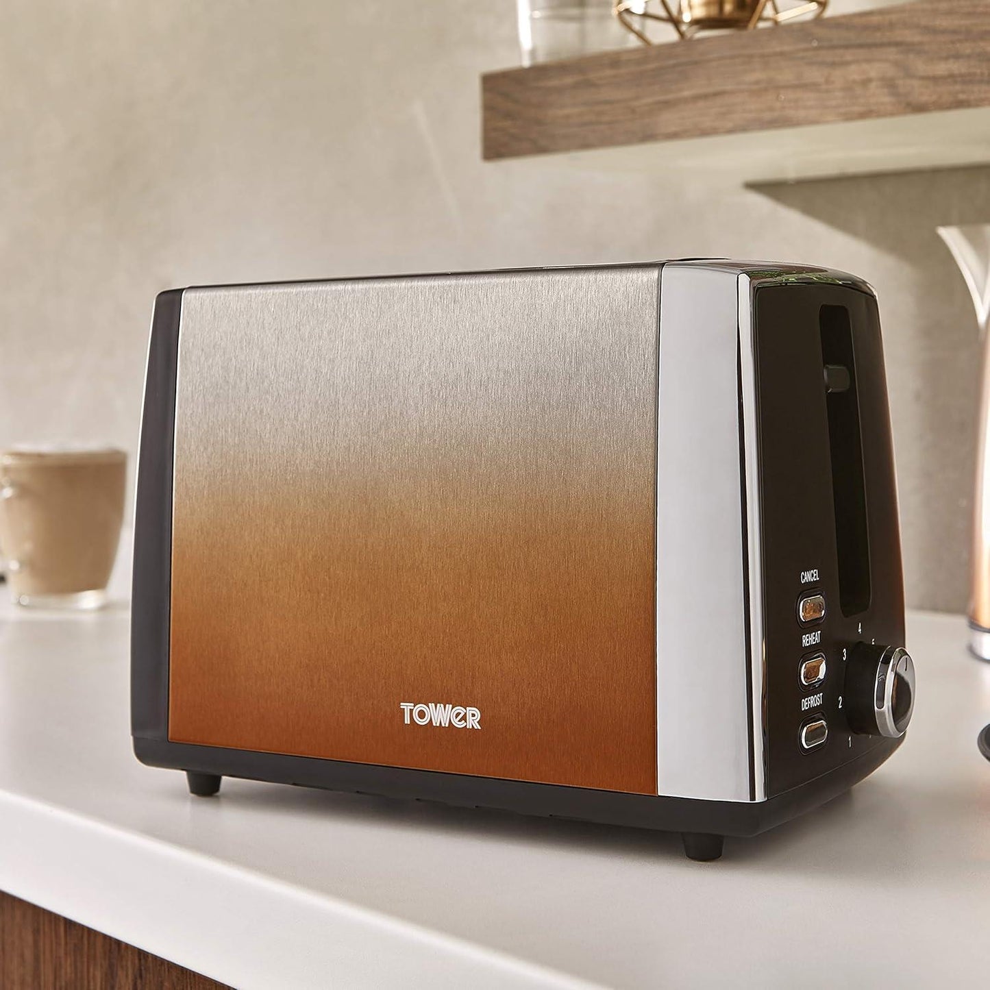 Tower Infinity Ombre 900W 2 Slice Toaster Copper