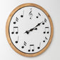 Hometime Metal & Wood Wall Clock Musical Notes