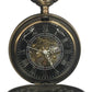 Mens & Ladies Mechanical Hand Winding Half Hunter Steampunk Bronze Pocket Watch