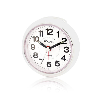 Ravel Bedside Quartz Mid Sized Bold Black Numbers Alarm Clock RC052