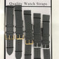1555.03 2X EXTRA LONG GREY LEATHER WATCH STRAPS PK5 AVAILABLE SIZES 18MM - 22MM