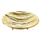 Hestia Gold Metal Round Textured Display Bowl  23cm