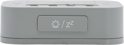 Acctim jet Digital Alarm Clock, LCD Digital Display with White Backlight, Snooze Function, Volume Control (Pigeon Grey)