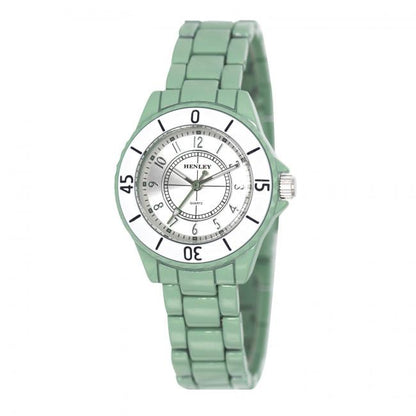 Henley Ladies Fashion Enamelled Round Case Sunray dial Bracelet Watch H07241 Available Multiple Colour