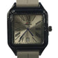 Heryi Rubber Gents Fashion Quartz Square Date Silver Multi Dial Light Grey Rubber Magnetic Strap Watch