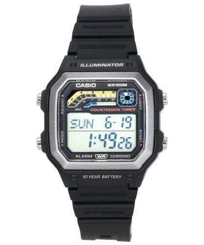 Casio Mens Digital rubber strap watch WS-1600H Available Multiple Colour