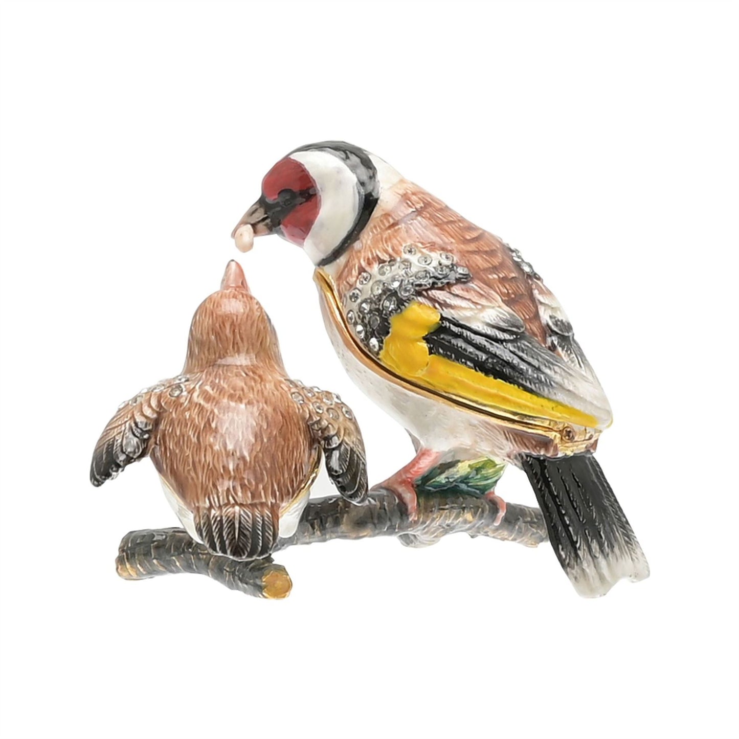 Treasured Trinkets - Mother & Baby Goldfinch