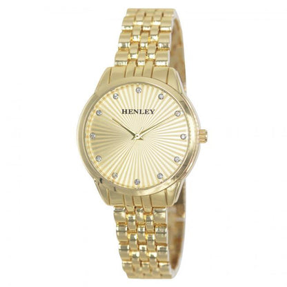 Henley Ladies Sunburst Dial &  Bracelet Watch H07320 Available Multiple Colour