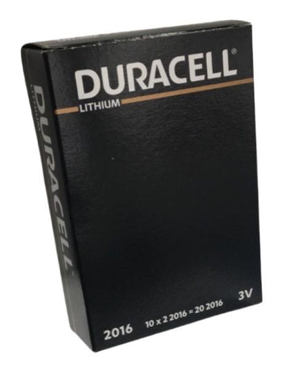 Duracell CR2016 3V Lithium - Pack of 2(Box of 10)