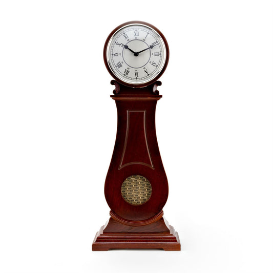 Wm. Widdop Tall Wooden Table Clock with Roman Numerals