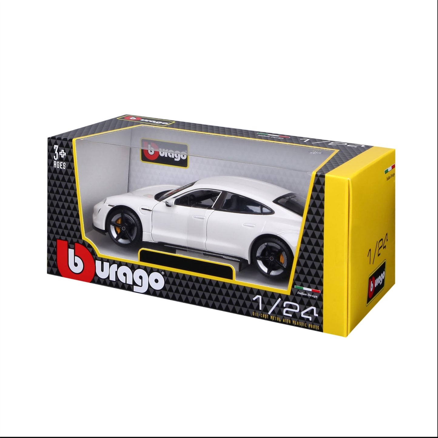 1:24 Porsche Taycan Turbo S White  - Diecast Model car Collectables
