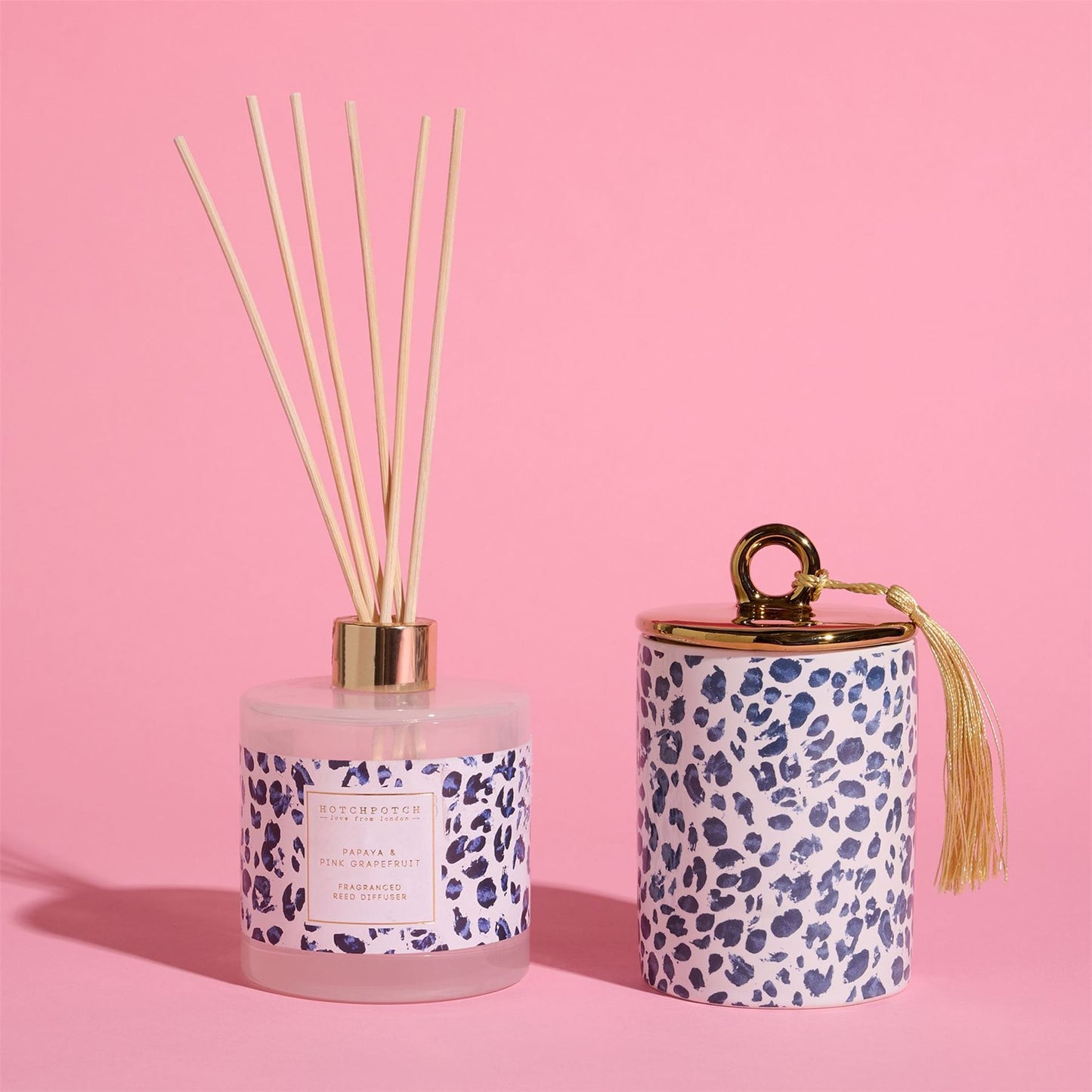 Frida Leopard 270g Candle Papaya & Pink Grapefruit