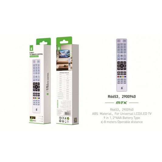 MTK 9 in 1 TV Remote Control Universal LCD/LED TV - Easy to setup