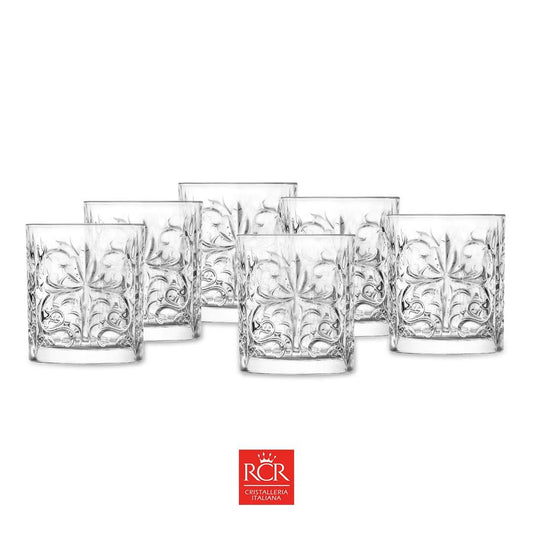 RCR Tatoo Tumblers 340ml set of 6 glasses