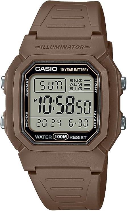 Casio Ladies General Digital Brown Resin Strap Men Watch