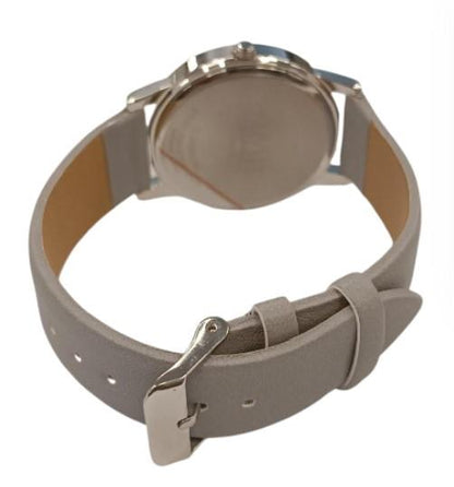 Limit Mens Basic Black Dial Grey Leather Strap Watch