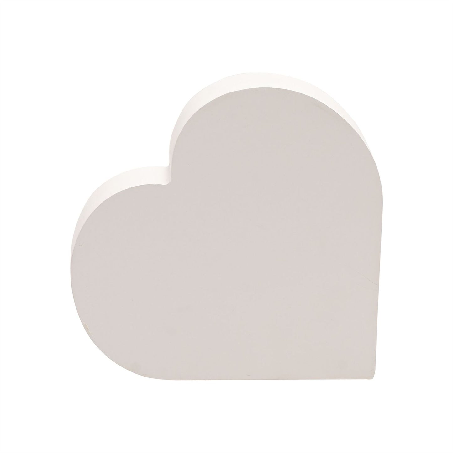 Now Or Never Studios Made to Order Heart Plaque with White Painted Front