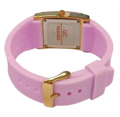 Clasico Ladies Water Resistant Bling Big Square Dial Rubber Strap WatcH  Available Multiple colour