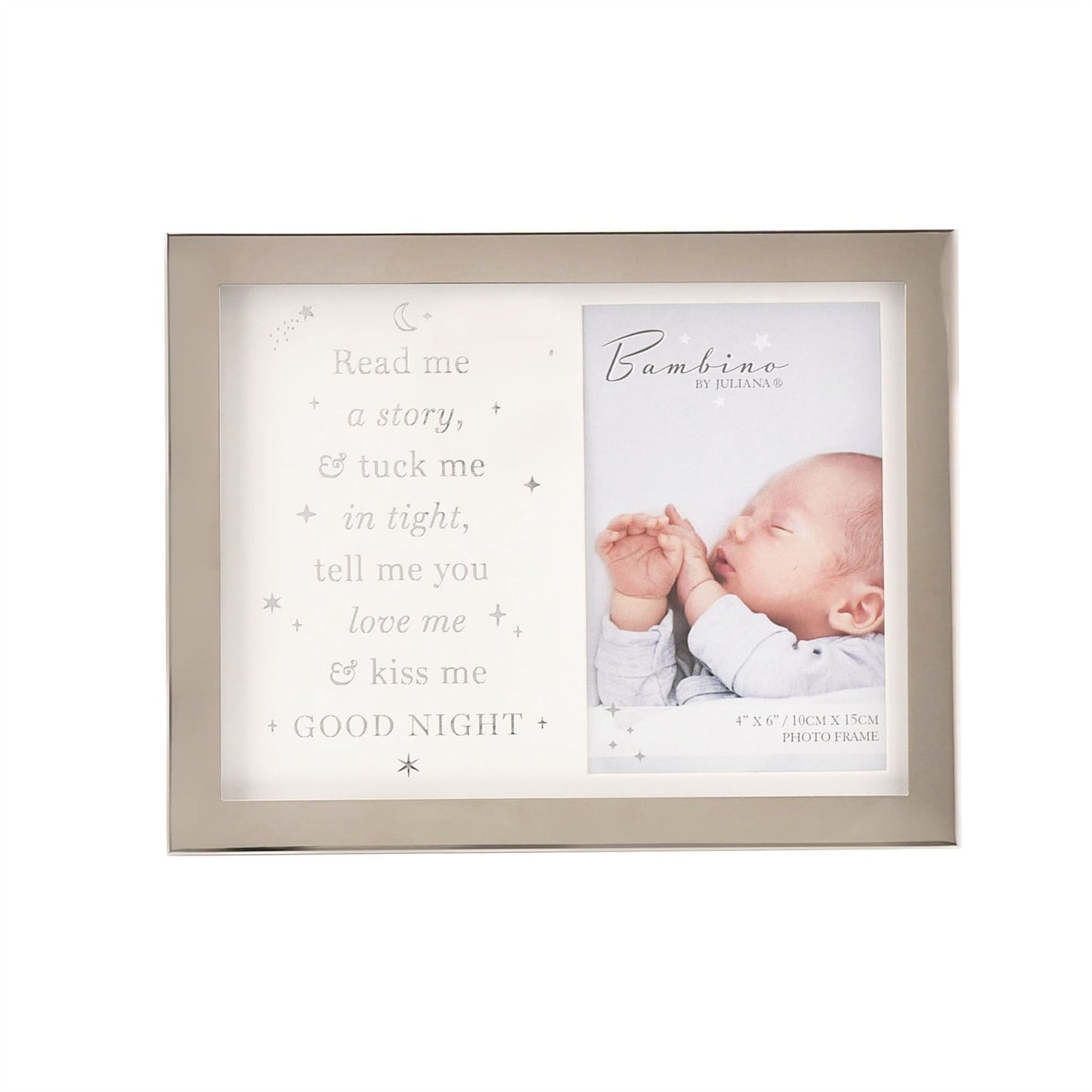 Bambino Metal Plated Read Me A Story Photo Frame 4" x 6"