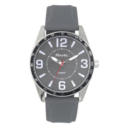 Ravel Mens Sports Dial Silicone Strap Watch Available Multiple Colour