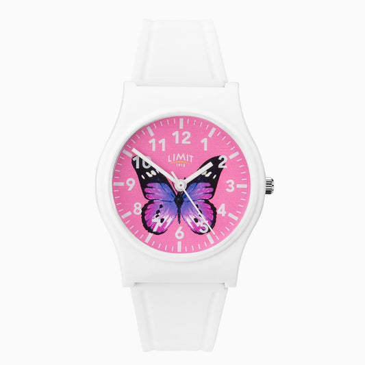 Limit Ladies Secret Garden White Case & Silicone Strap with Pink Dial 60030