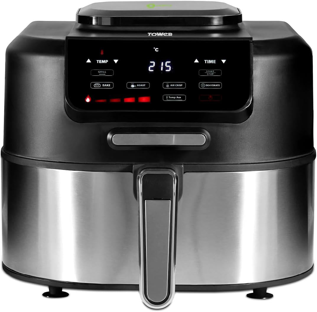 Tower Vortx 5 in 1 Air Fryer and Grill with Crisper 5.6L 1700W Black