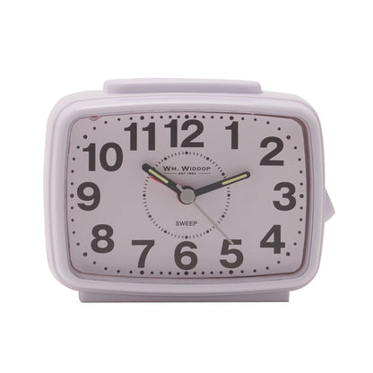 Wm.Widdop Oblong Alarm Clock Sweep Movement & Snooze 9510 Available Multiple Colour