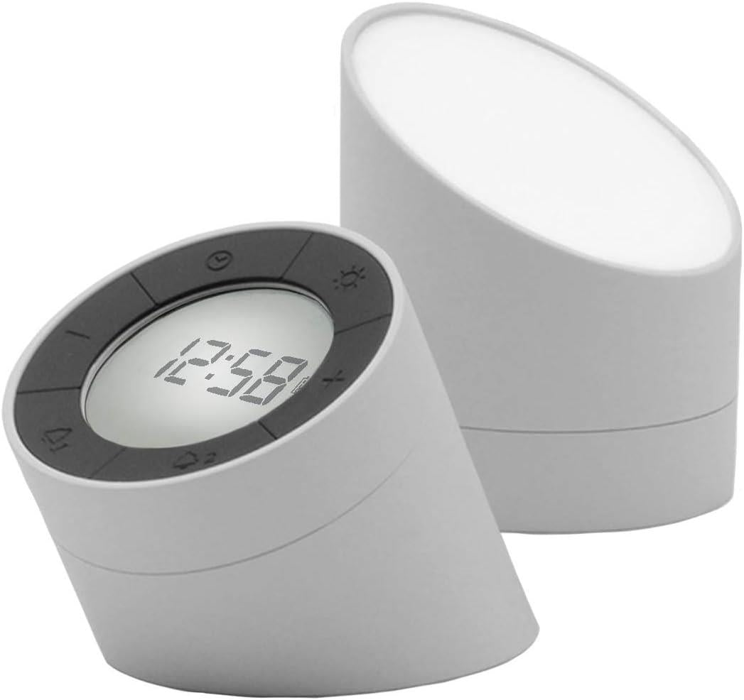 Acctim Jowie Dual Digital Alarm Clock/Nightlight Superbrite with Light Touch Sensor Available Multi Colour