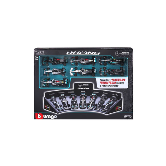 1:43 F1 Mercedes Amg Deluxe Gift Set With Display Stand - Diecast Model car Collectables